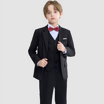 老师推荐儿童黑色西装钢琴演出服