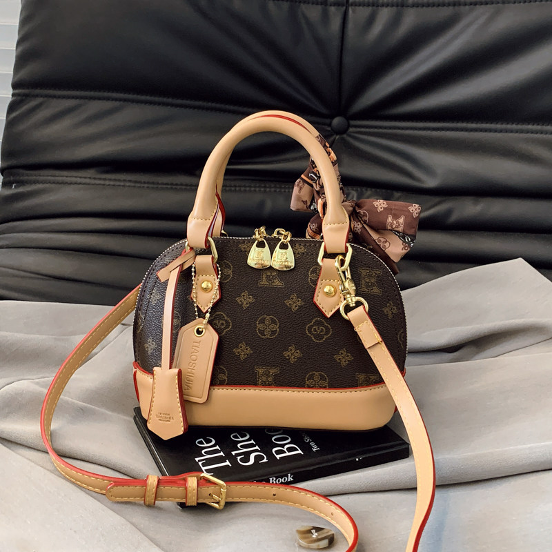 复古小众手提贝壳包女2025新款时尚高级感女士印花百搭单肩斜挎包,箱包皮具/热销女包/男包,通用款女包,淘宝优惠券,粉丝福利购,淘宝优惠卷