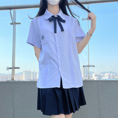 优衣厍jk制服女短袖衬衫