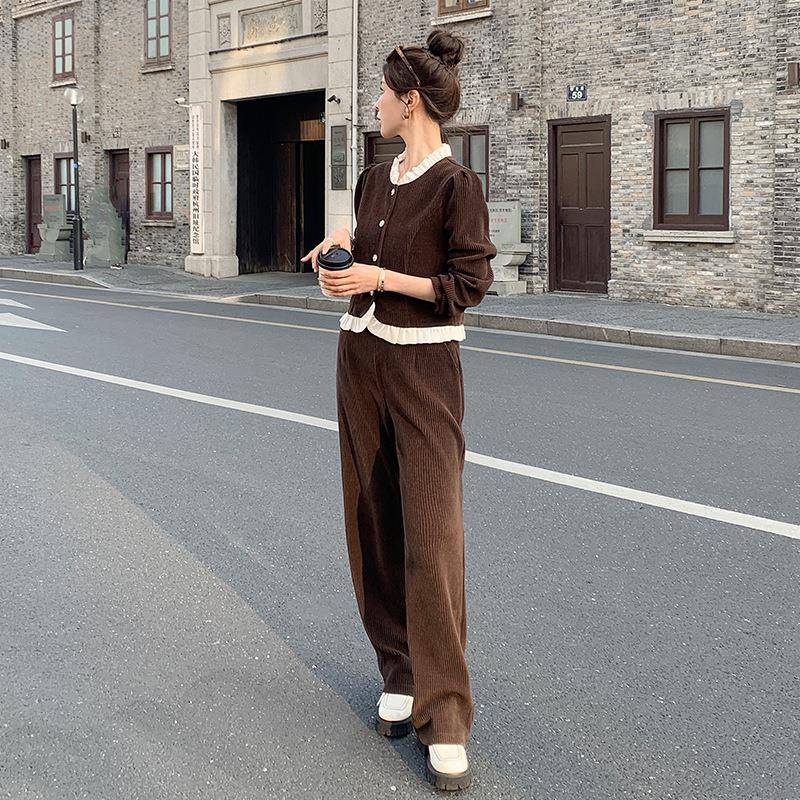 年流行爆款款两件套年新春季ZMAN8501时髦拼今色小衫女裤神范裤子