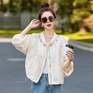 刺绣花蕾宽松短外套女ZYI9219R休闲时版尚球棒服丝上衣韩百搭春秋