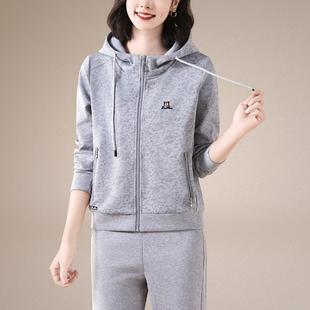 衫 寬松連帽韓版 休閑帽百薄搭上衣秋82208805季 款 衛(wèi)衣女春新款 顯秋