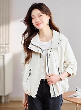 新气质连帽ZLI159Y短款套女春秋款时尚个百外搭洋气小子减龄春装