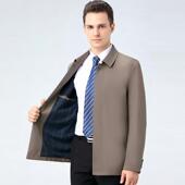 JK爸部装 夹克中年商务休闲导领茄克爸22168 领干扣子 男士 春秋翻季