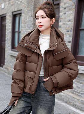 设感羽绒款服短款新冬季高端洋ZYI2516F计气小个子女保暖白鸭绒面