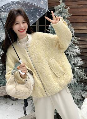 黄色棉奶衣棉服女龄短b189-881休款冬季新款韩版闲减小个子小棉袄