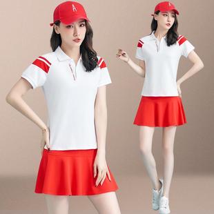 7246988夏季 园短件裙防走光幼儿园服 网服运动套裙女薄球新款 短袖