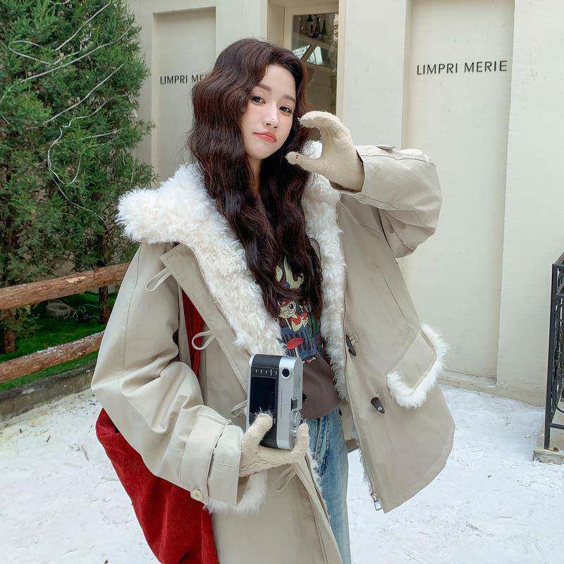 款绒中款长羽服宽松绒小个子C062-880毛新毛外套