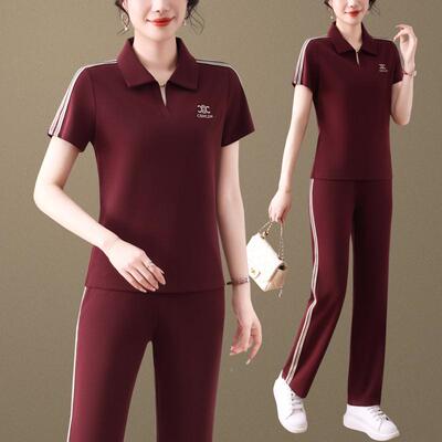 运9051820套装男士休服夏季情侣运动装服短袖长动裤两件套夏天跑