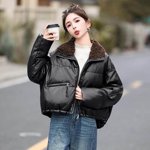 冬季新加款羽绒服女百搭个小子YF2679-1厚保暖白绒鸭皮外套