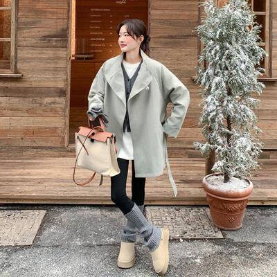 灰色系中长款羽绒服外套风女冬季新绿款白c016-905鸭韩绒时尚轻暖