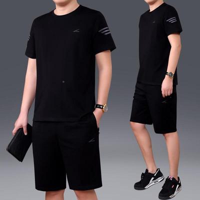 79762551运动套款装男夏季新短袖两件套裤宽松大码短夏天休闲衣服
