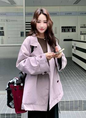 紫色中式长款防风立暖2C016-90领风衣羽胆绒服女冬季新款绒内轻外