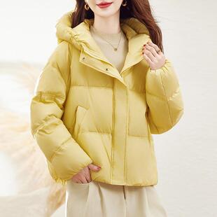 短个款羽绒服女暖冬新款高厚端时尚洋气小子加保白ZLI1586Y鸭绒面