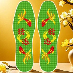 如鱼得水时来运转十字绣新款鞋垫自己绣单股加厚不褪色简单36-44