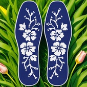 垫自己绣潮款 垫手工鞋 健康印花清晰好看漂亮满绣 十字绣鞋 耐脏新款