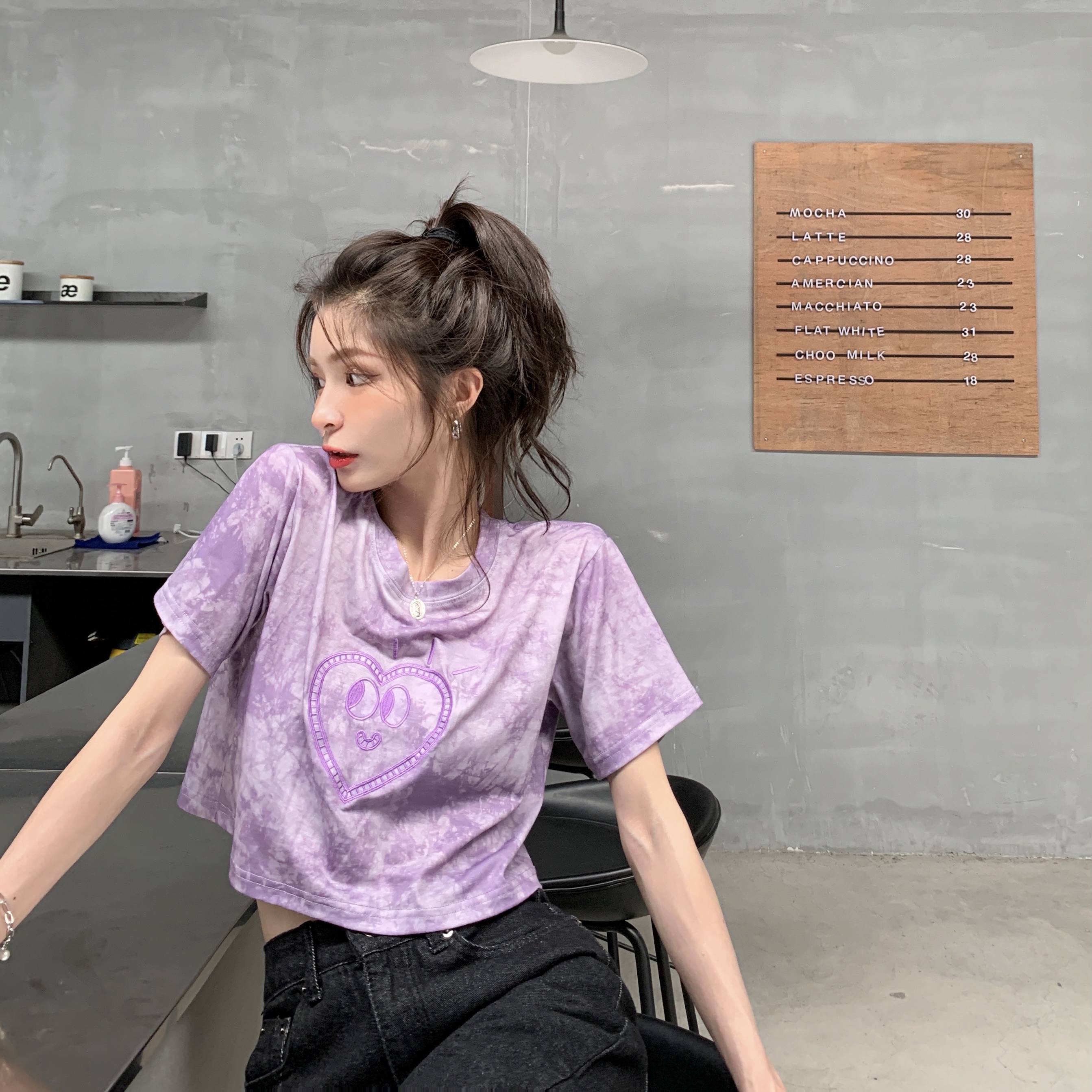 Real price purple tie dye niche design Short Sleeve T-Shirt