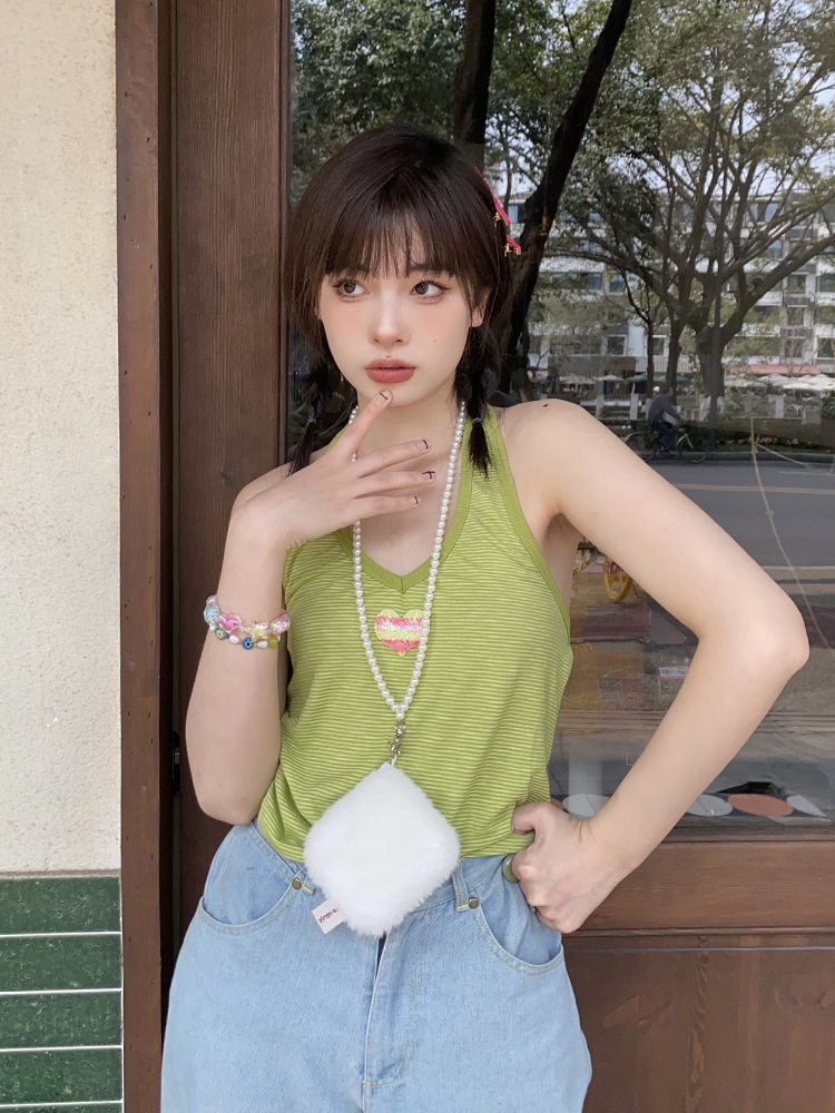 Real price Bingbing love suspender vest