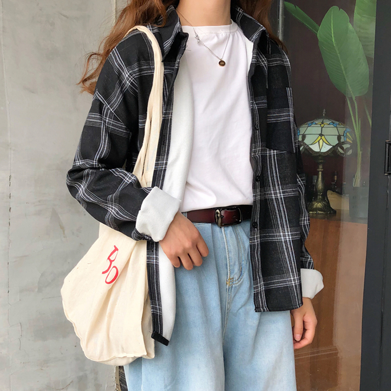 Real price Plush Plaid Shirt coat
