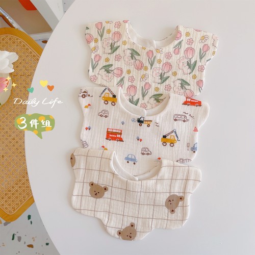 婴儿口水巾纯棉纱布防水宝宝围嘴