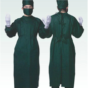 包邮反穿手术衣墨绿半袖洗手衣圆帽白色医生服长袖病号服布匹包布