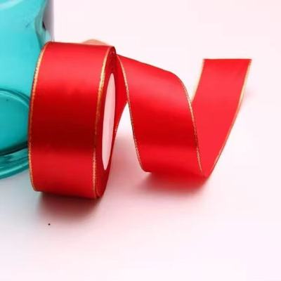 0.3-4cm金边丝带婚庆织带喜糖袋装饰手工DIY蝴蝶结辅料缎带丝带