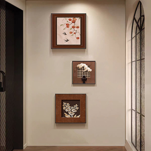 中古风挂画法式玄关装饰画壁画复古高级感客厅挂画卧室走廊过道画