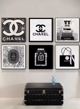 服装店奢侈品挂画装饰画感衣帽间墙面香风女装壁画小时尚大牌高级