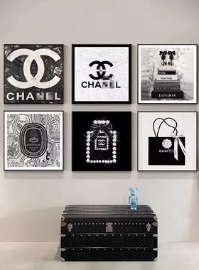 服装店奢侈品挂画装饰画感衣帽间墙面香风女装壁画小时尚大牌高级