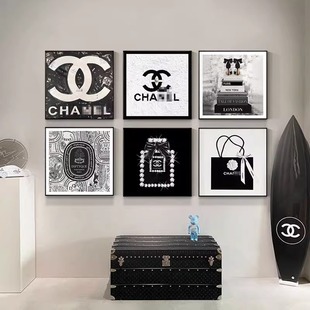 壁画小时尚 饰画感衣帽间墙面香风女装 大牌高级 店奢侈品挂画装 服装