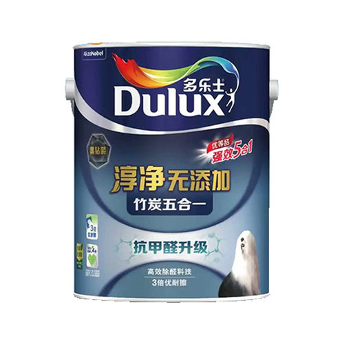 多乐士淳净无添加竹炭五合一墙面乳胶漆涂料建筑装饰油漆面漆底漆