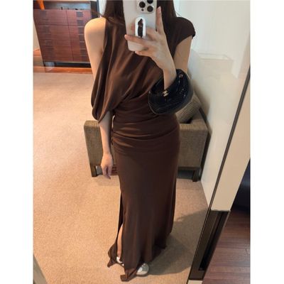 设计感褶皱修身上衣半身裙两件套