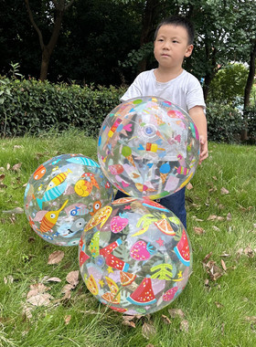 INTEX充气沙滩球 海洋世界水果图案小球 儿童水上戏水球PVC浮力球