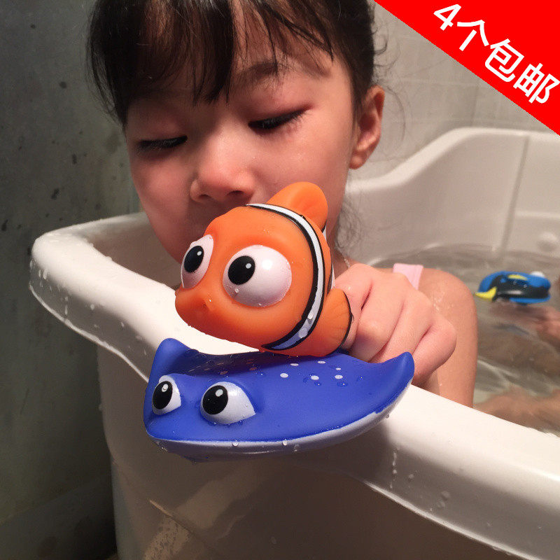 男女儿童宝宝洗澡漂浮戏水玩具 喷水海洋动物公仔多莉尼莫小丑鱼|ruв категории игрушка/коляска/головоломка/блоки/модель, плавательный бассейн/детский игрушка, весло/играть на песке игрушки - от Buy2taobao.com для оказания профессиональной услуги покупки агента Taobao