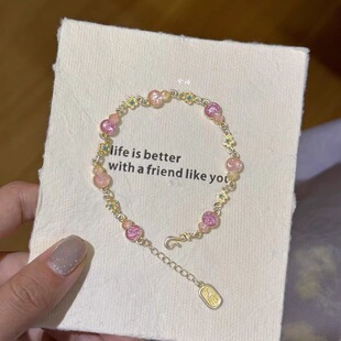 足银9999珐琅彩纯银手链女新中式国风葫芦银手链轻奢节日送礼物女