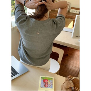 点睛刺绣大象圆领正肩短袖 早春新款 T恤ZY3813 Morning 3th