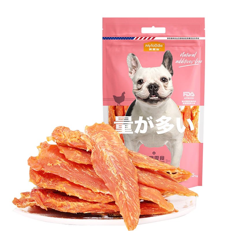 麦富迪鸡肉干1.5kg 鸡肉条训犬磨牙肉条宠物狗狗零食鸡胸肉鸭肉干