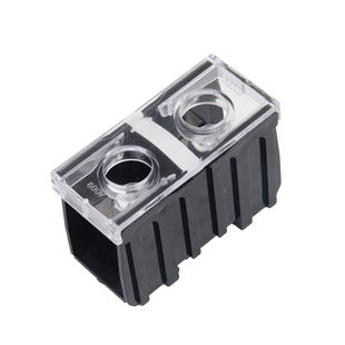 IN411S导轨式接线端子盒IN60BK大功率全铜线排多线对接轨道接线座