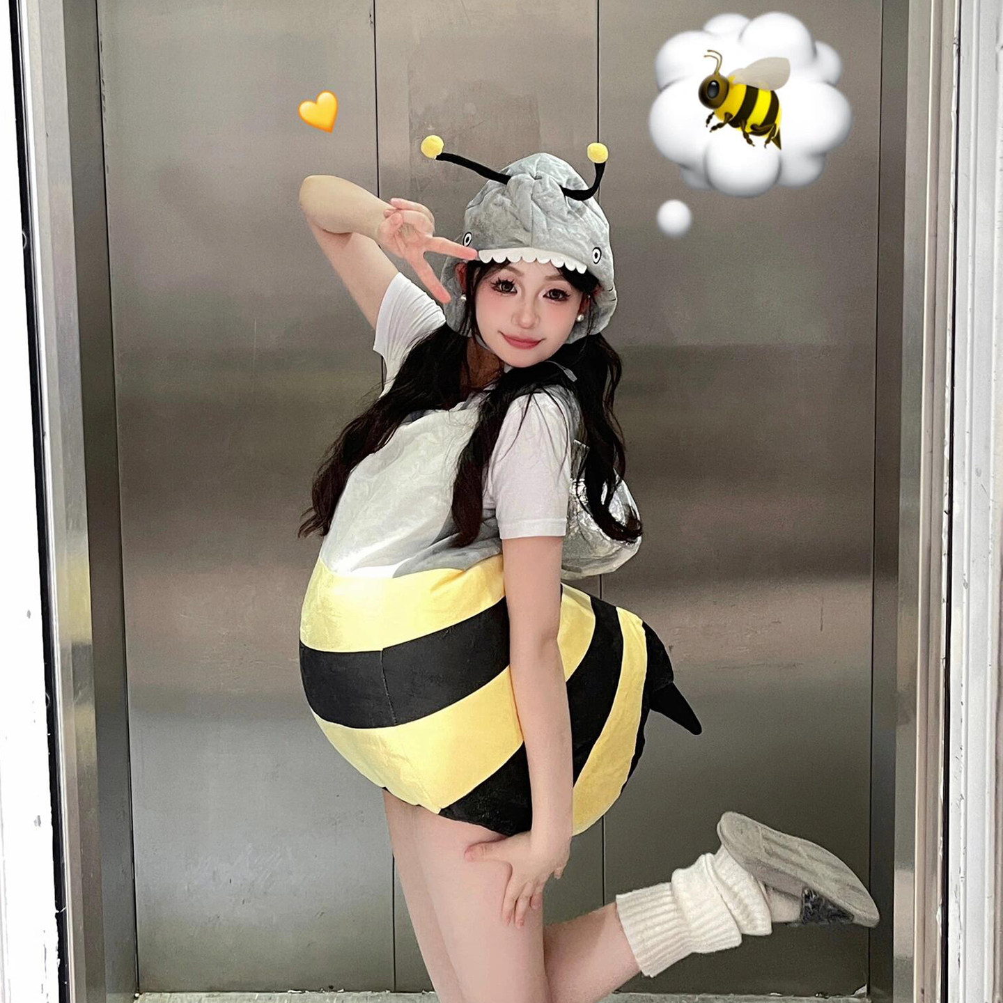 网红创意鲨Bee人偶服鲨鱼cos