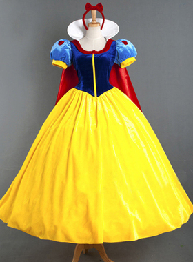 成人白雪公主连衣裙儿童故事圣诞舞台演出服装万圣节cosplay公主