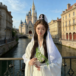 南海观世音菩萨」万圣节cos服装成人女西游记衣饰如来佛祖新中式