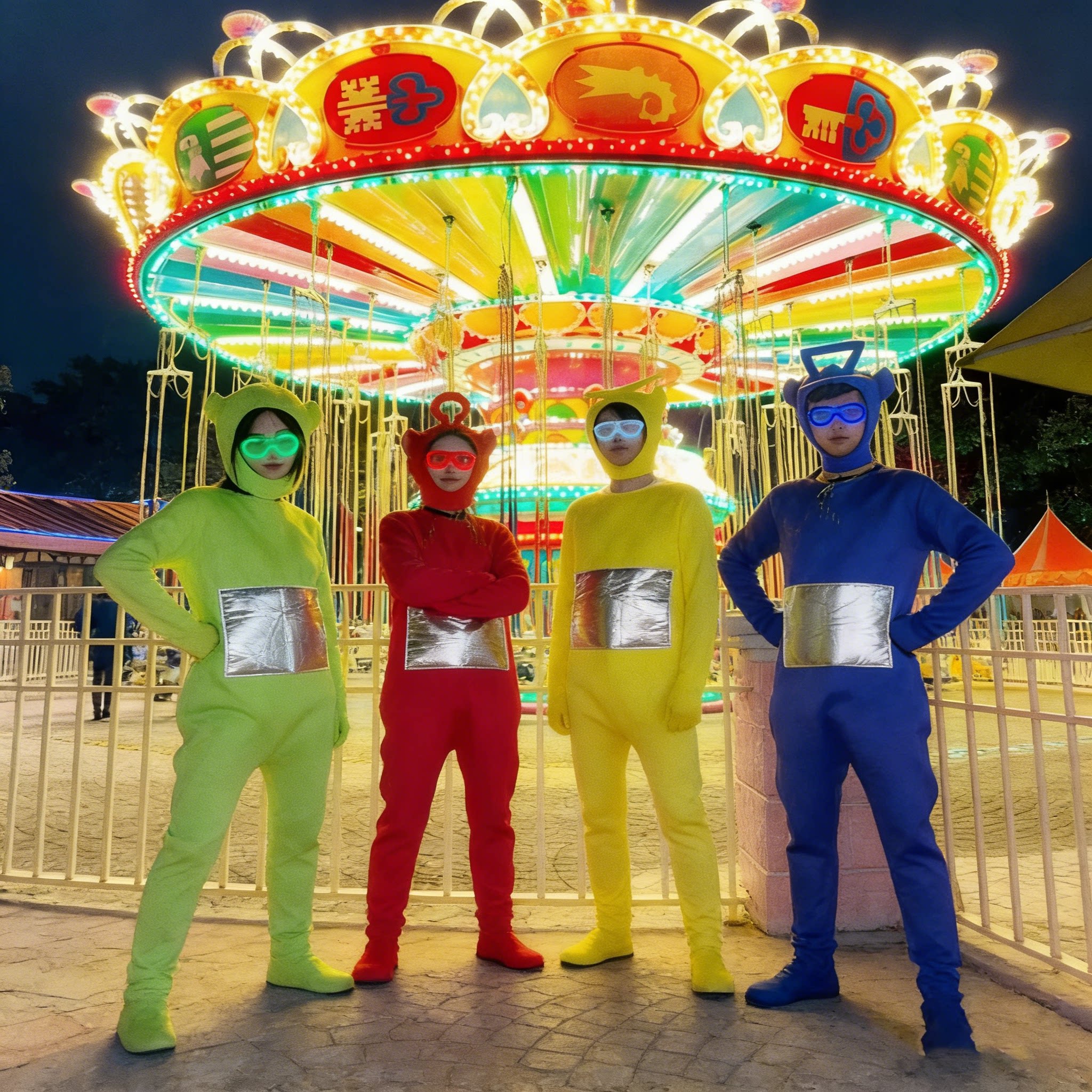 天线宝宝！万圣节cos服装卡通人偶成人男女抽象搞笑衣服表演年会图片