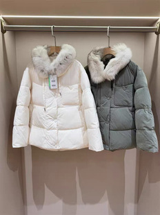 走韩 福利款 2025年冬季带毛领百搭保暖加厚鸭绒羽绒服女