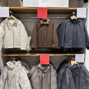 日单合作款女装25秋冬连帽空气棉服短茄克保暖棉衣夹克外套479764