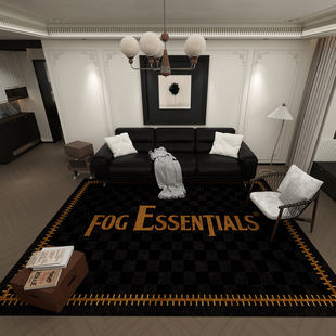ESSENTIALS老钱中古风地毯高级感客厅沙发茶几垫卧室床边 潮牌FOG
