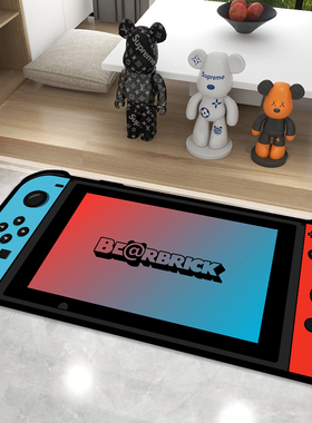 潮牌NS掌机手柄地毯异形bearbrick电竞房动漫卧室床边毯房间装饰