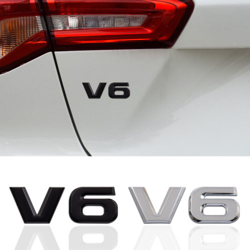 3D立体四驱金属车贴字母贴纸v6V8车标汽车4X4大排量标数字4wd尾标