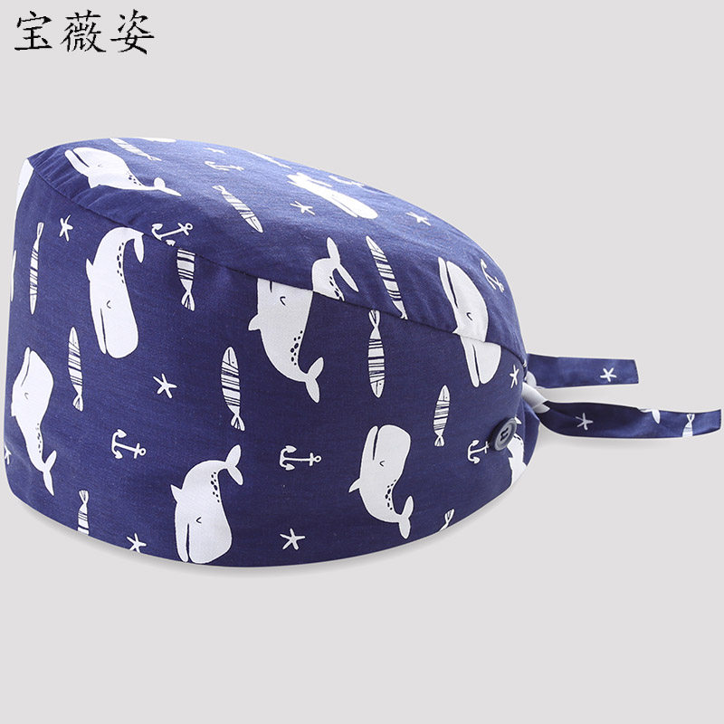 OPERATING ROOM FLOWER CAP COTTON SURGICAL GOWN SURGICAL CAP LARGE SWEAT-ABSORBING MALE AND FEMALE PHYSICIAN CAP NURSE CAP BRUSH HAND GOWN ORAL CAVITY