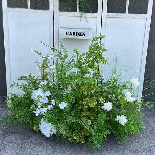 森系绿植仿真花摆设假花背景婚庆室内装饰婚礼活动布置花艺地排花