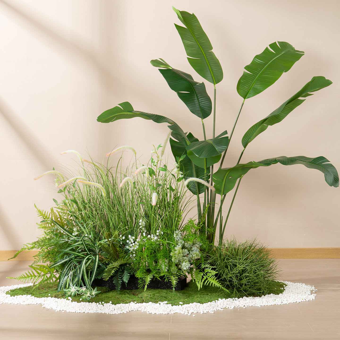仿生芦苇草丛造景玄关庭院过道直播间绿植仿真苔藓野花野草花艺